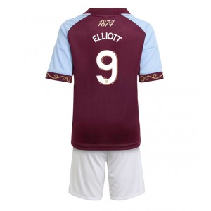 Fotbalové Dres Aston Villa Harvey Elliott #9 Dětské Domácí Oblečení 2025-26 Krátký Rukáv (+ trenýrky)